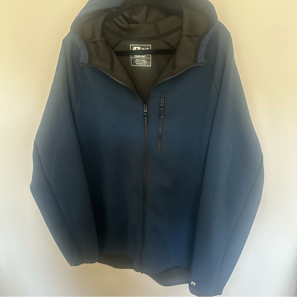 Russell Men's Blue Hooded Jacket